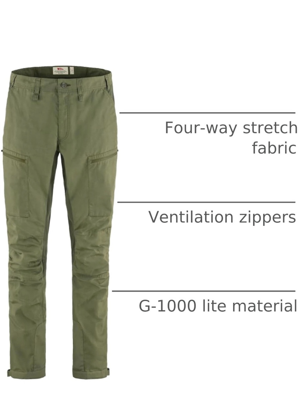 Fjallraven Abisko Lite Trekking Trouser Pants Green Laurel Men’s 30-31” Regular - Picture 3 of 12